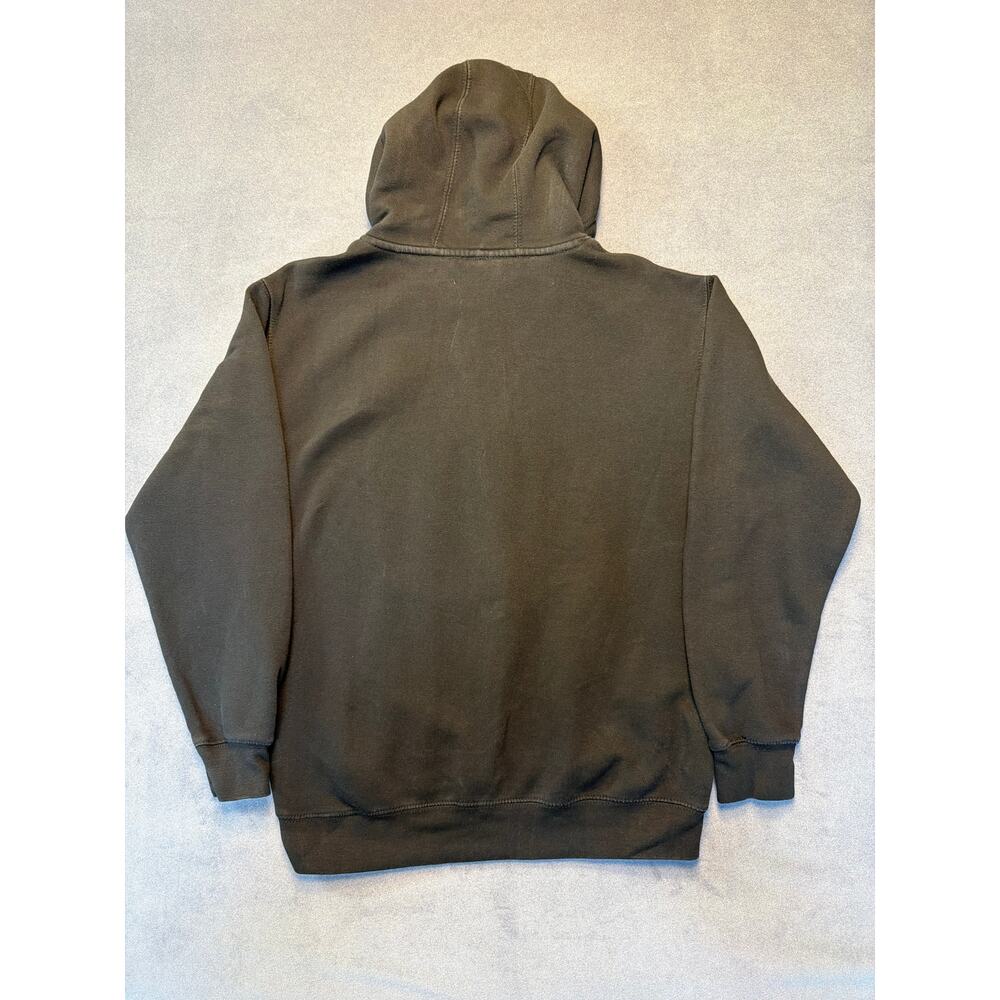 RVCA Hoodie Mens Medium Black Pullover Fleece Sweatshirt Graphic Logo Front - Picture 6 of 6